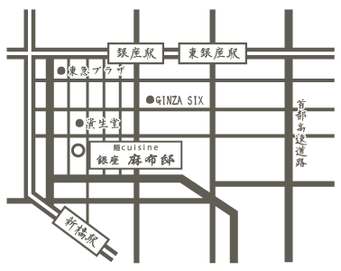 銀座　麻布邸｜地図